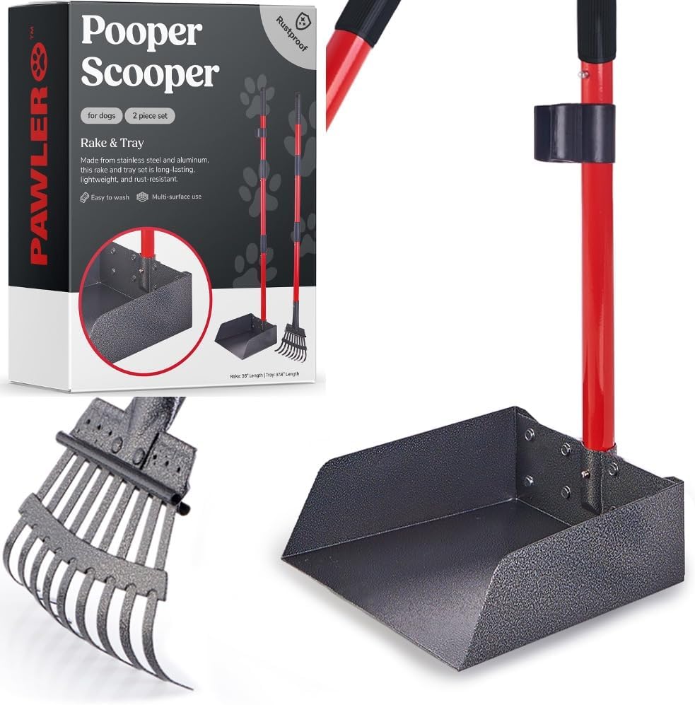 Pawler Pooper Scooper — Standard Rake & Tray Set